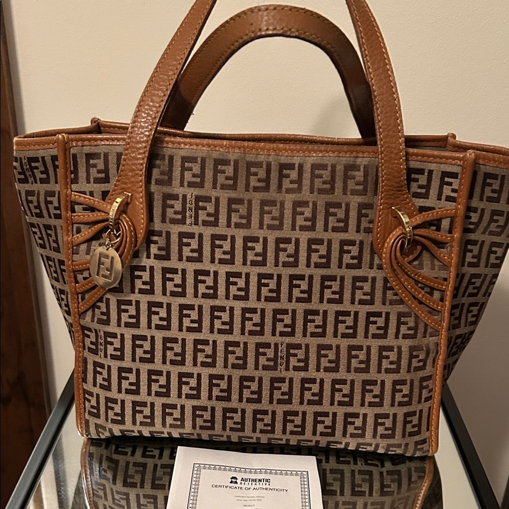 Fendi Signature Brown and Tan Tote - Picture 2 of 16